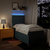 vidaXL vidaXL Box spring postelja z vzmetnico modra 100x200 cm blago, (21291985)