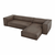 Rjava usnjena kotna zofa (desni kot) Madame - Windsor & Co Sofas