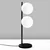 Opviq Stona lampa 2 x E14 Socket, Crna