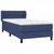 Greatstore Box spring postelja z vzmetnico modra 90x200 cm blago
