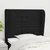 Vidaxl Vzglavje z ušesi črno 103x23x118/128 cm blago
