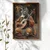 WallXpert uramljena MDF slika NAL147-46, magarac svira lutnju, 35,5 x 47 cm