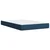 Vidaxl Box spring postelja z vzmetnico modra 120x190 cm blago