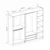 Hanah home Ormar Kale Plus 225x210x52cm Antracit