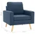 2-dijelni set sofa od tkanine plavi