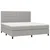 Vidaxl Box spring postelja z vzmetnico LED sv. siva 200x200 cm blago