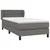 Vidaxl Box spring postelja z vzmetnico siva 80x200 cm umetno usnje