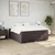 Vidaxl Box spring postelja z vzmetnico temno rjava 180x200 cm blago