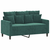 4-dijelni set sofa s jastucima tamnozeleni baršunasti