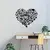 Wallity Zidna dekoracija Musical Heart, 60 x 74 cm, Crna