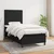 shumee Box spring postelja z vzmetnico črna 90x200 cm blago