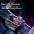 Bluetooth FM RGB Transmiter C15 3.1A+Type C crni