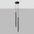 Sollux SL.1304 - Luster na sajli PASTELO, 2xG9/8W/230V, crne boje
