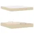 Okvir kreveta s madracem 2 pcs Krema tkanina