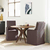 Trpezarijske stolice 2 pcs Tamno smeđa 57 x 67 x 98 cm tkanina