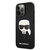 Originalna maska Karl Lagerfeld Karls Head Saffiano za iPhone 13 Pro - crna