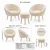 ATELIER DEL SOFA Fotelje i tabure Lida Wellsoft Cream