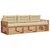 Set vanjskih sofa s jastukom 3 pcs Prirodna i bež