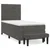 Greatstore Box spring postelja z vzmetnico temno siva 90x200 cm žamet
