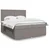 Vidaxl Box spring postelja z vzmetnico taupe 200x200 cm blago