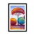 Plakat s paspartujem jesenski gozd - 30x45 white