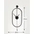 Wallity Zidni sat 28x80x7cm Crni