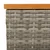 Vrtni stol sivi 70 x 70 x 25 cm od ratana i bagremovog drva