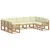 Set vanjskih sofa s jastukom 9 pcs Bijela i krem