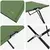 Sklopivi kamperski krevet 2 pcs Zelena 206 x 76 x 74 cm