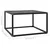 Stolić za kavu crni s crnim mramornim staklom 60 x 60 x 35 cm