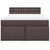 Vidaxl Box spring postelja z vzmetnico temno rjava 160x200 cm blago