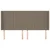 Vidaxl Vzglavje z ušesi taupe 183x16x118/128 cm blago