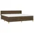Vidaxl Box spring postelja z vzmetnico temno rjav 200x200 cm blago
