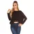 Oversize pulover s kovinskimi obročki
