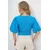 Trend Alacati Stili Ženska bluza 3/4 rukava Alc-X13693, V-izrez, Plava