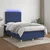 vidaXL Box spring postelja z vzmetnico LED modra 120x200 cm blago