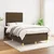 Vidaxl Box spring postelja z vzmetnico temno rjava 120x190 cm blago