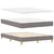 Vidaxl LED Box Spring Postelja z LED trakami Taupe 140 x 190 cm blago