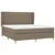 Vidaxl Box spring postelja z vzmetnico taupe 180x200 cm blago