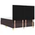 Vidaxl LED Box Spring Postelja Temno rjava 140 x 200 cm blago