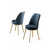 HANAH HOME Set 2 stolice Pefa Anthracite Gold
