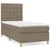 Vidaxl Box spring postelja z vzmetnico taupe 90x190 cm blago