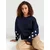 VERO MODA Majica VMKAROL mornarska/bela