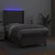Vidaxl Box spring postelja z vzmetnico LED siv 90x190 cm umetno usnje