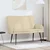 Vidaxl Kavč za 2 osebi Krem 115 x 61 x 87 cm Blago