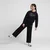 Guess FRENCH TERRY PALAZZO ACTIVE PANT Črna