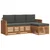 Set vanjskih sofa 4 kom. Prirodna i antracit