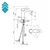 Rosan Slavina za lavabo S2 230101G, Zlatna