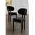 Hanah Home set trpezarijskih stolica Dore 2 kom, crna tkanina Babyface, crne metalne noge