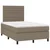 Vidaxl Box spring postelja z vzmetnico LED taupe 120x200 cm blago